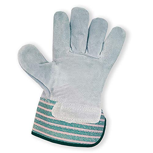 Galeton Heavy Shoulder Leather Palm Gloves Safety Cuff Green Stripe 12 Pack 2114  2x-large - Image 3